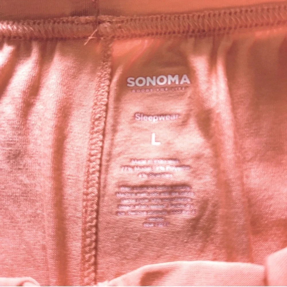 Sonoma 2 Piece Pajama Loungewear Set Camisole & Shorts Orange Size L/XL